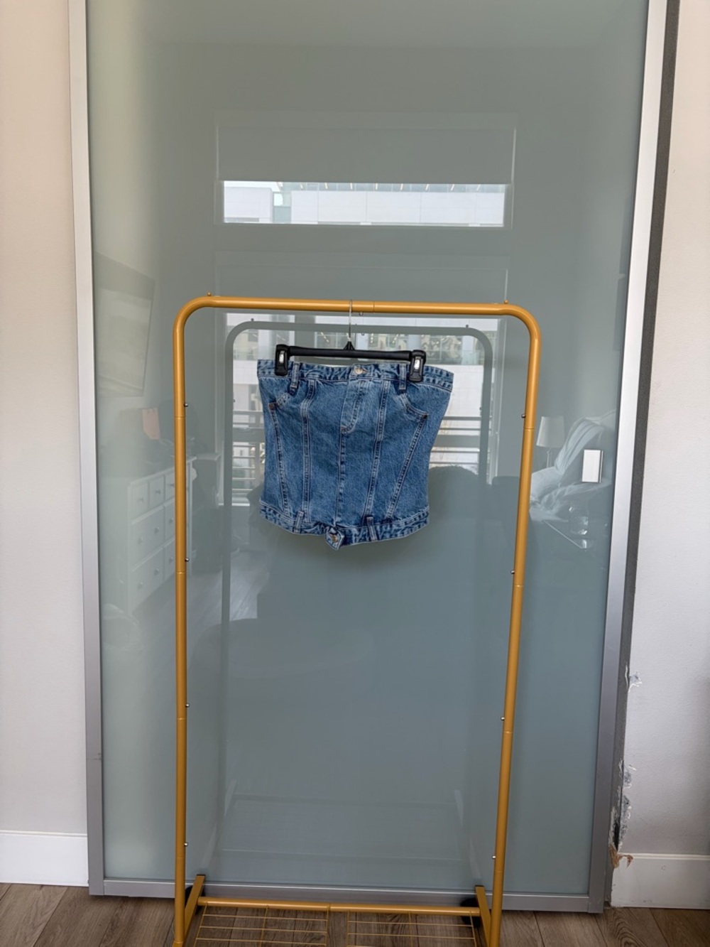 Set of two - Zara Blue Denim Corset Crop Top